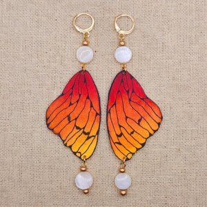 Watercolor Butterfly Wing Earrings